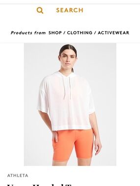 White Lightweight Hooded Women's Top